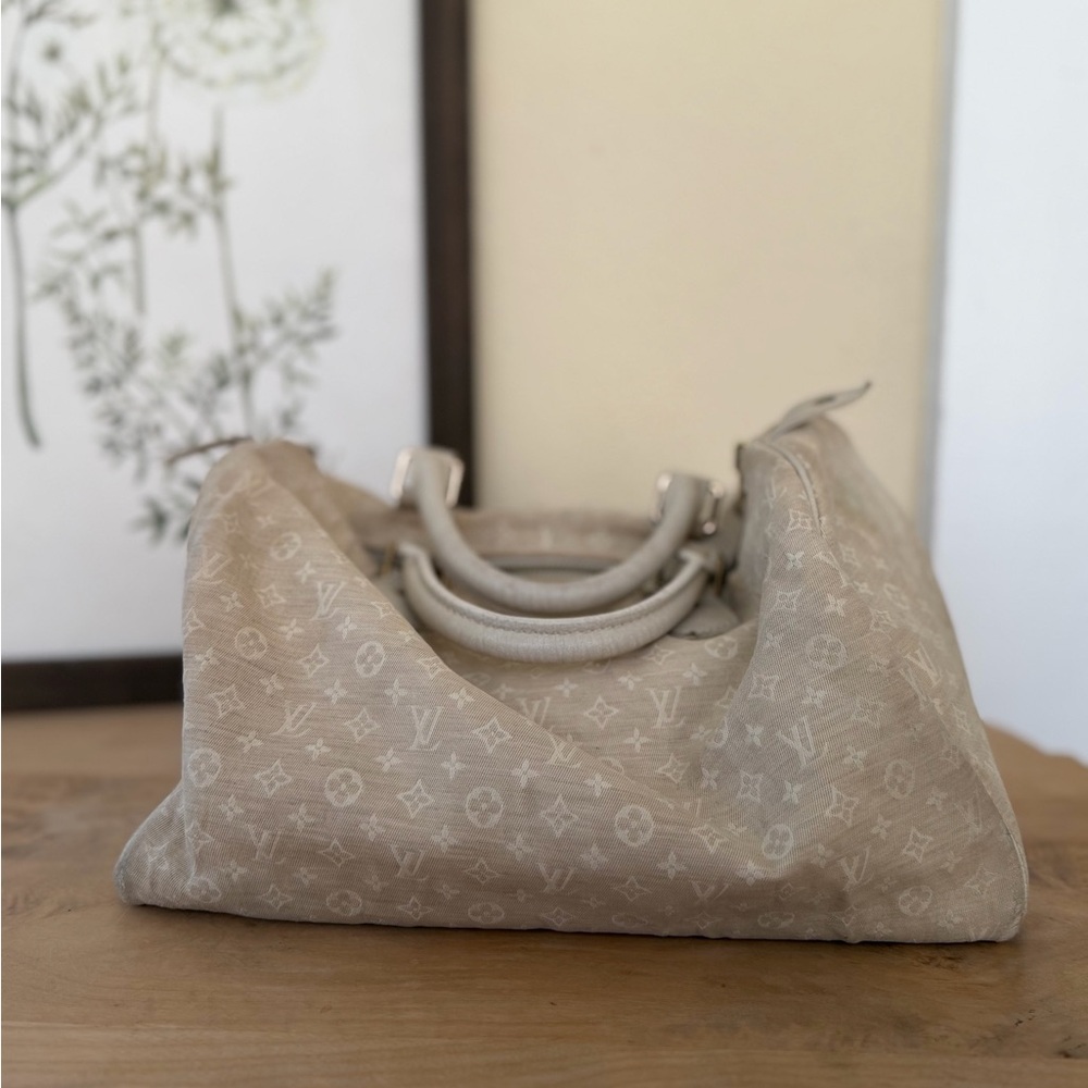 🤍 Louis Vuitton Monogram Mini Lin Speedy 30 in Dune - Picture 4 of 15